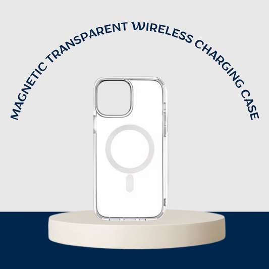 Magnetic Transparent Wireless Charging Case – Shockproof PC Cover for iPhone 7 to 16 Series