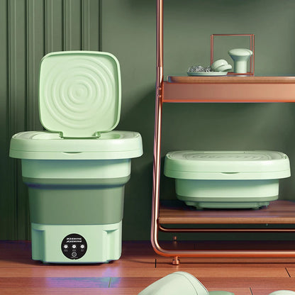 8L Foldable Mini Washing Machine Portable Automatic Washer with 3 Modes for Socks Underwear and Panties